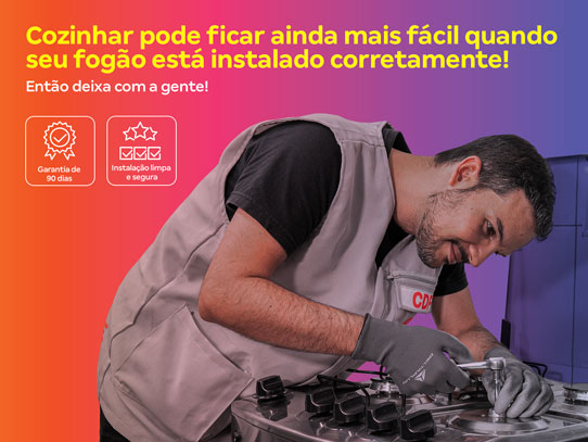 Instalação de fogão
